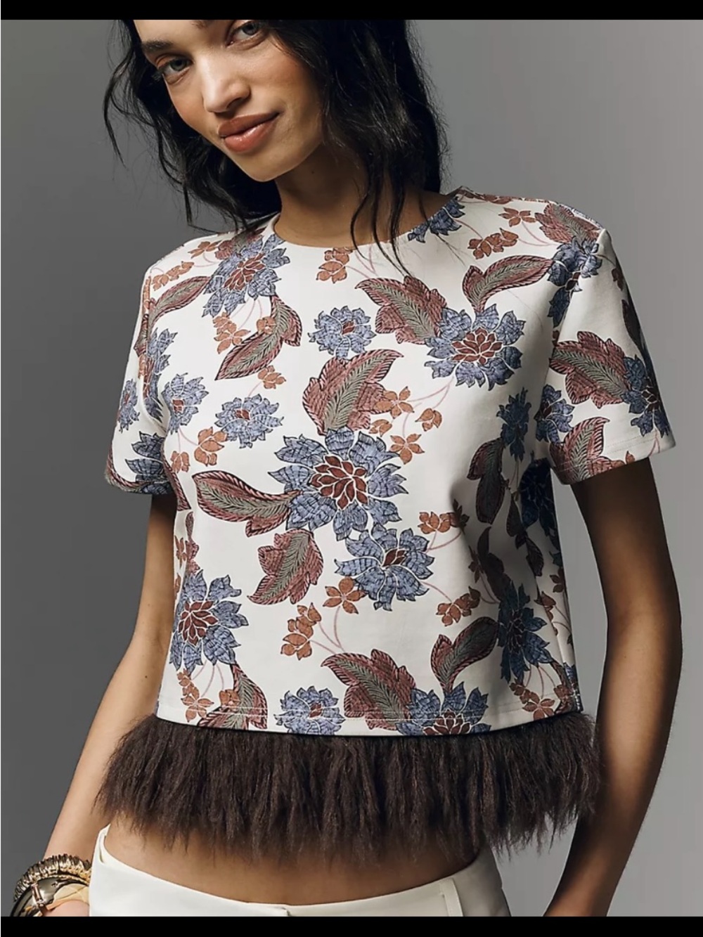 Dolan Left-Coast Faux Fur Top.